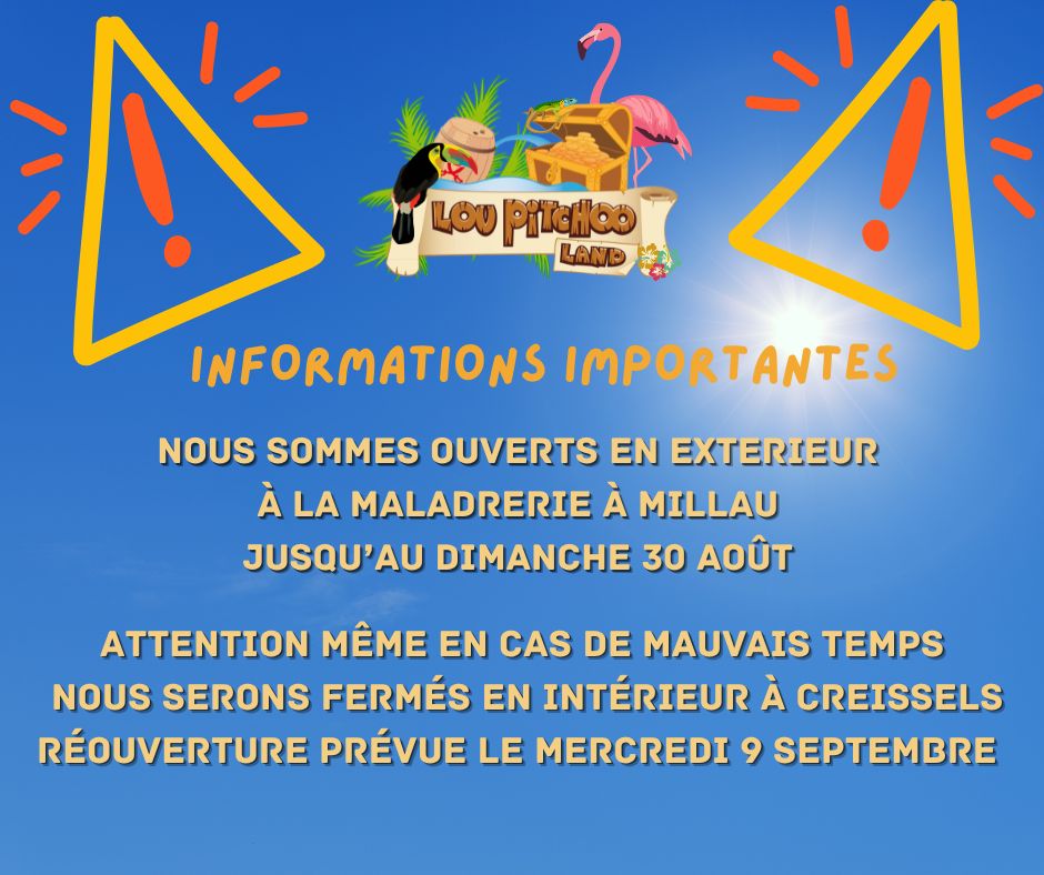 informations importantes